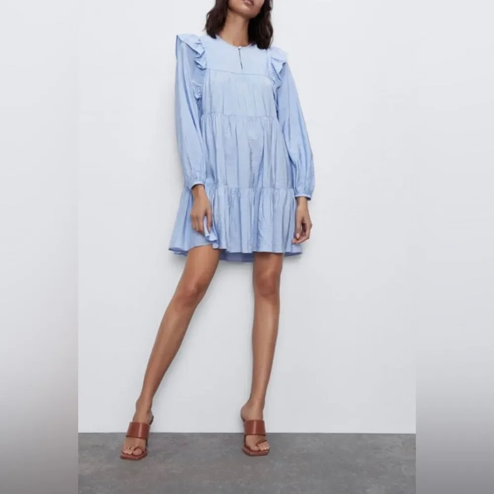 LAST CHANCE Zara A-line dress with ruffles - Picture 4 of 10